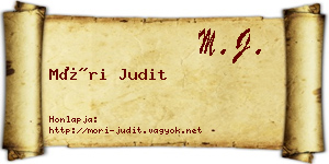Móri Judit névjegykártya